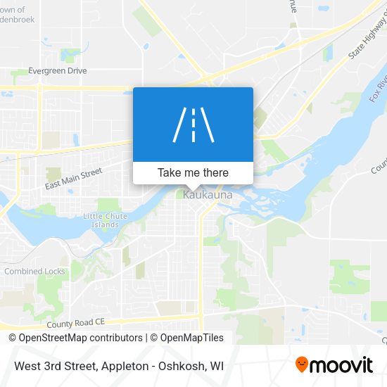West 3rd Street map