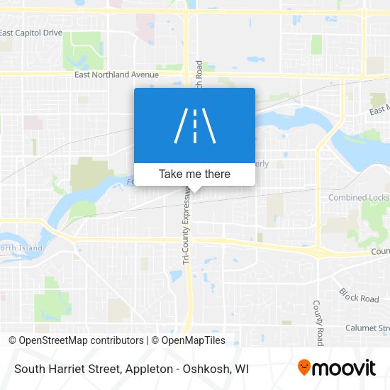 South Harriet Street map
