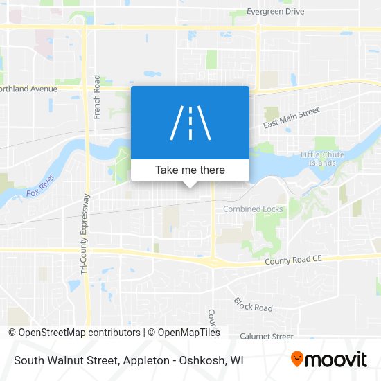 South Walnut Street map
