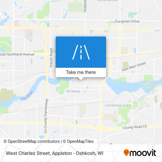 West Charles Street map