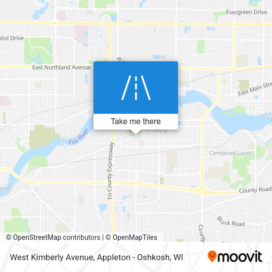 West Kimberly Avenue map