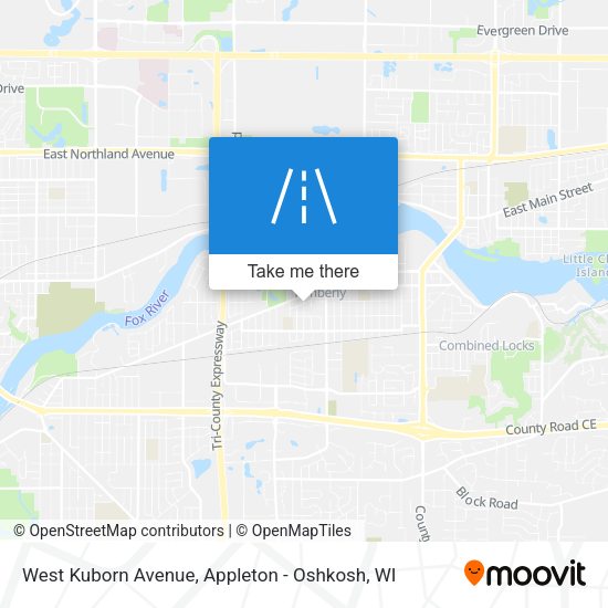 West Kuborn Avenue map