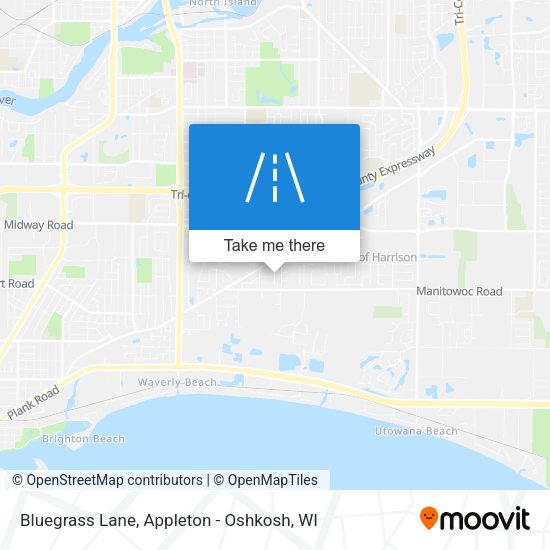 Mapa de Bluegrass Lane