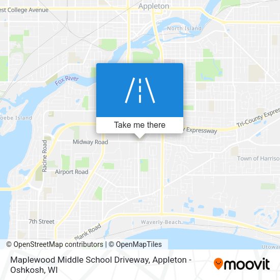 Mapa de Maplewood Middle School Driveway