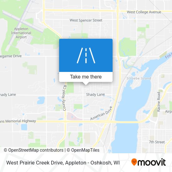 West Prairie Creek Drive map
