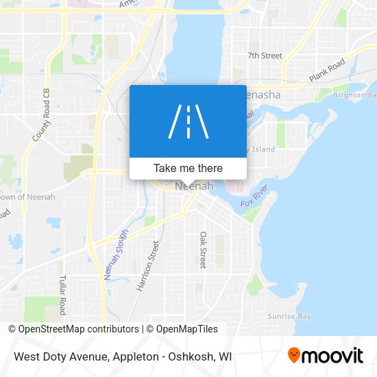 West Doty Avenue map