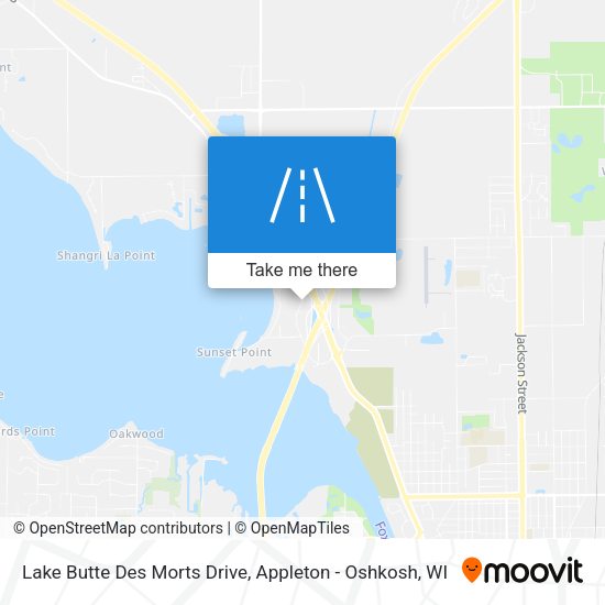 Lake Butte Des Morts Drive map