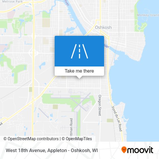 West 18th Avenue map