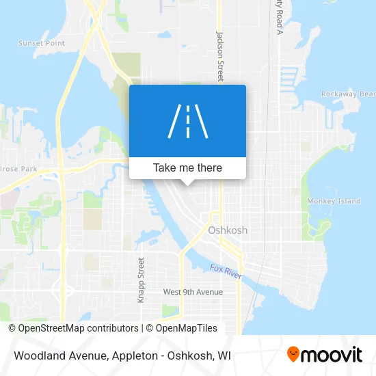 Mapa de Woodland Avenue