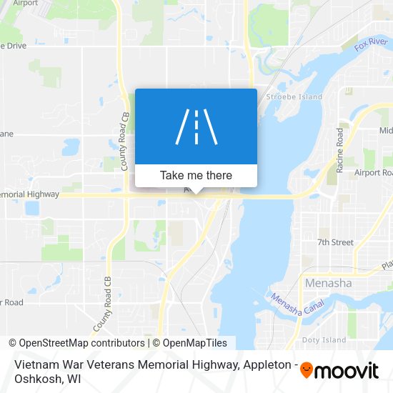 Mapa de Vietnam War Veterans Memorial Highway