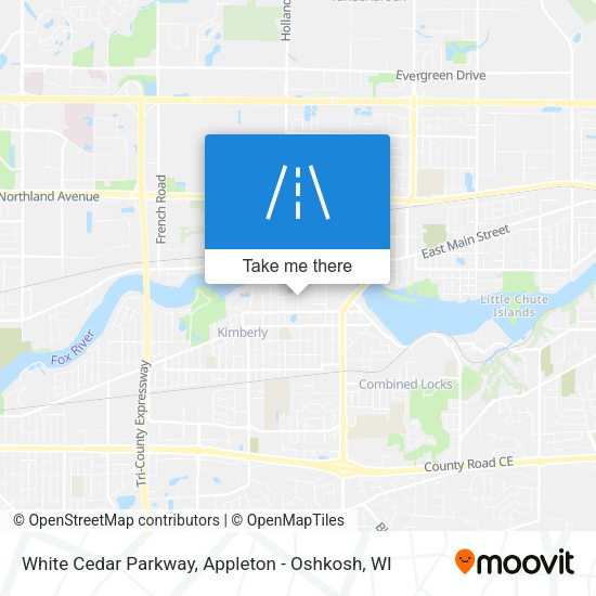 White Cedar Parkway map