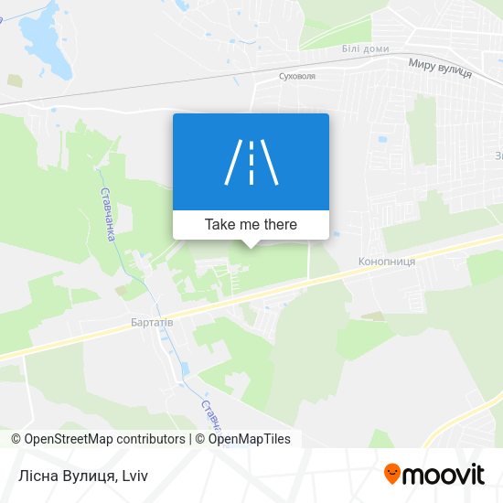 Лісна Вулиця map