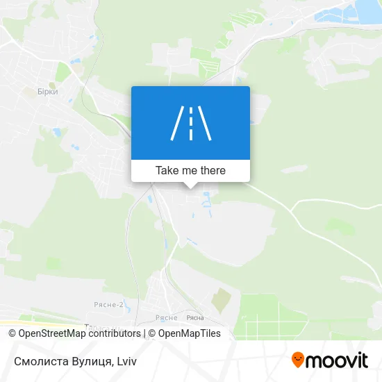Карта Смолиста Вулиця