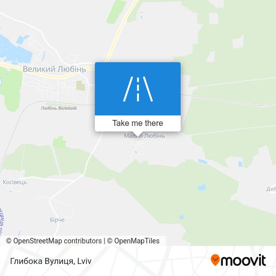 Глибока Вулиця map