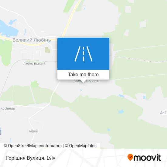 Карта Горішня Вулиця