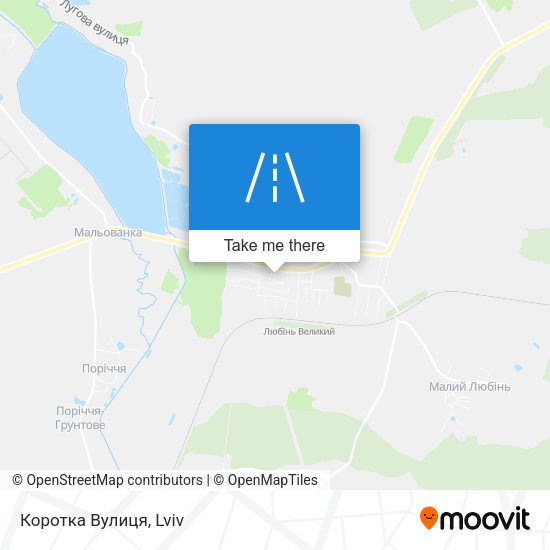 Коротка Вулиця map