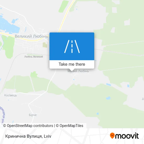 Карта Кринична Вулиця
