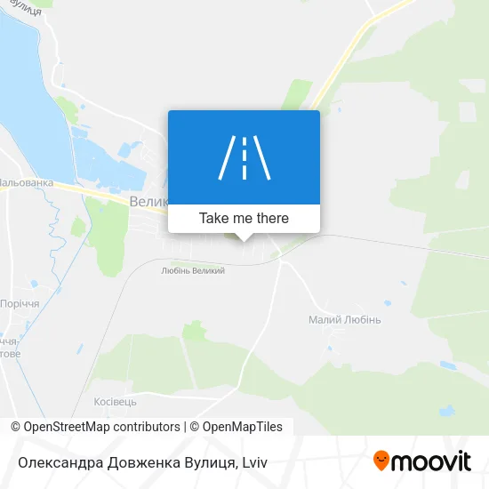 Карта Олександра Довженка Вулиця