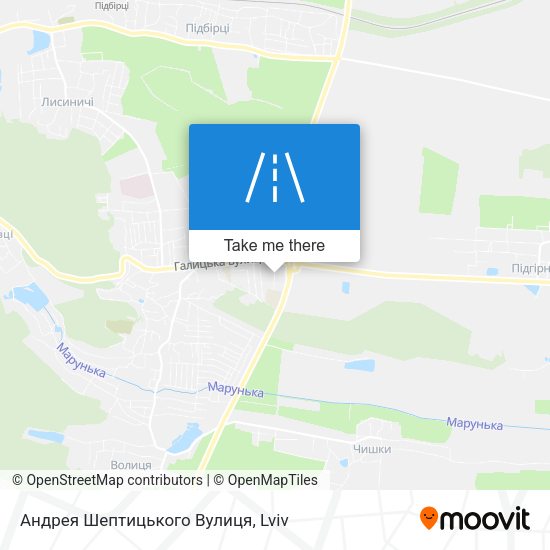 Андрея Шептицького Вулиця map