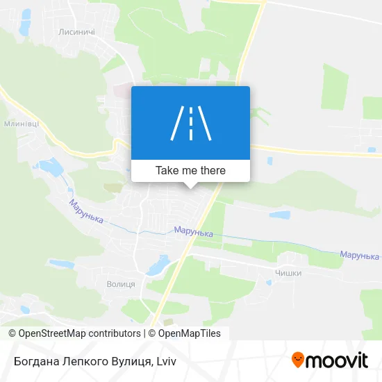 Карта Богдана Лепкого Вулиця