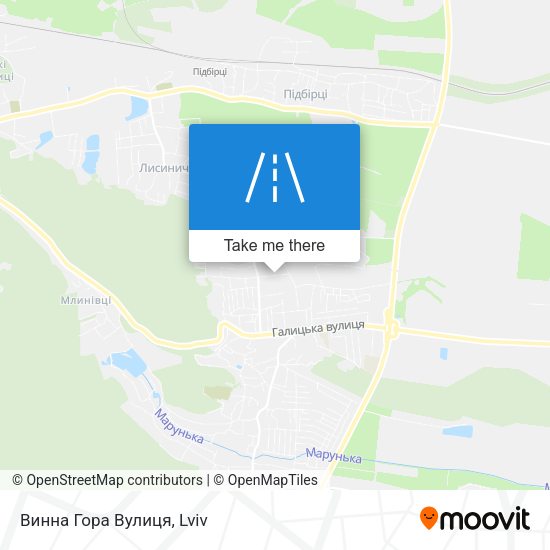 Винна Гора Вулиця map