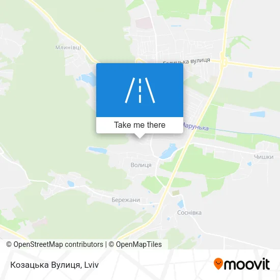 Карта Козацька Вулиця