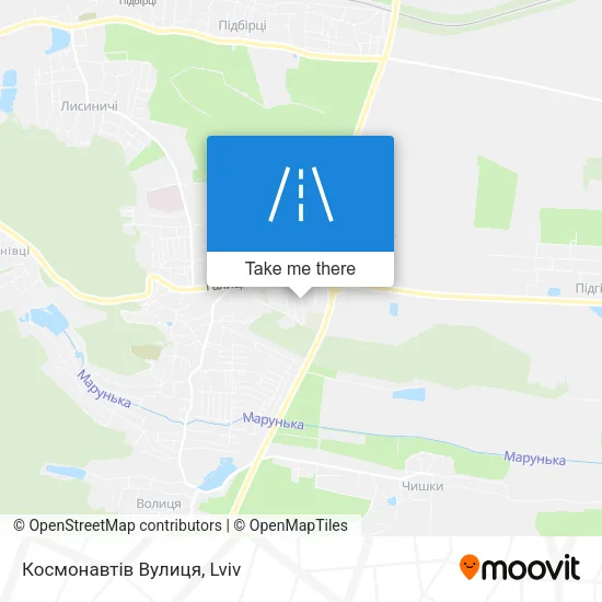 Карта Космонавтів Вулиця