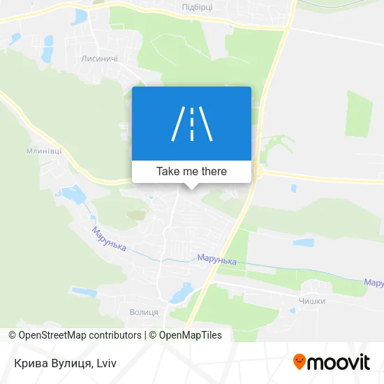 Карта Крива Вулиця