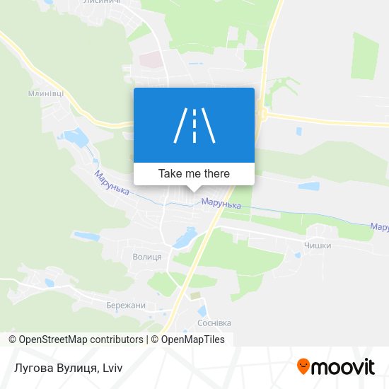 Карта Лугова Вулиця