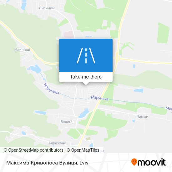 Максима Кривоноса Вулиця map