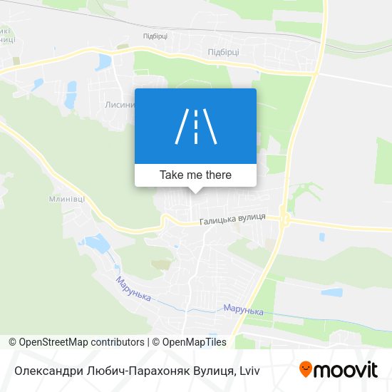 Олександри Любич-Парахоняк Вулиця map