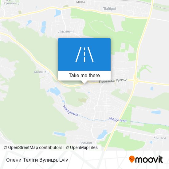 Олени Теліги Вулиця map