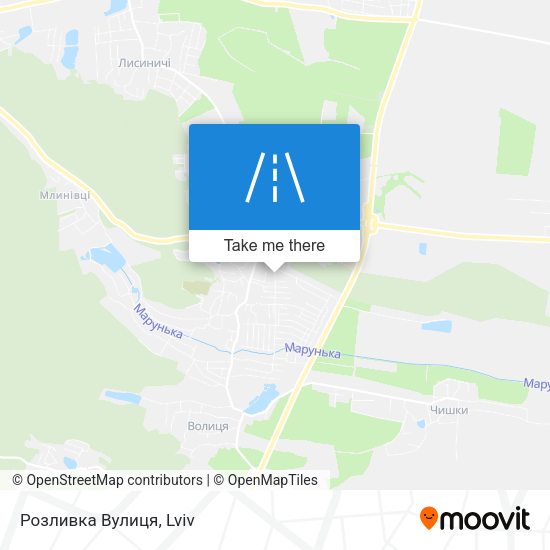 Розливка Вулиця map