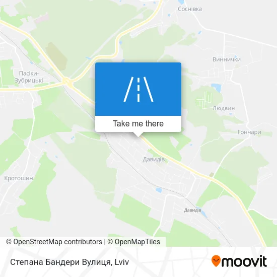 Карта Степана Бандери Вулиця