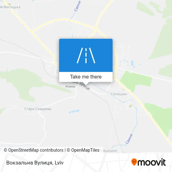 Карта Вокзальна Вулиця