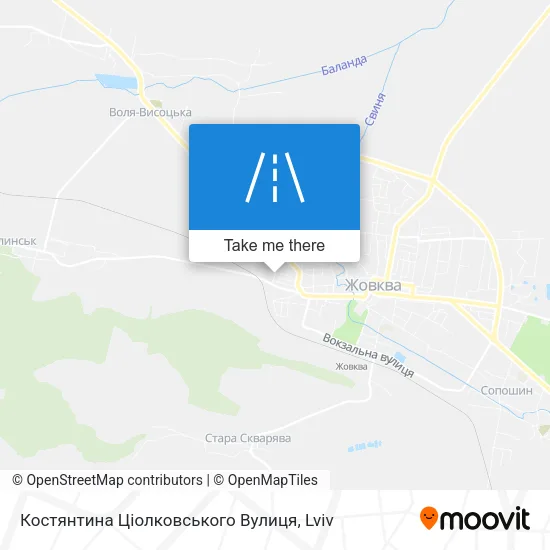 Костянтина Ціолковського Вулиця map