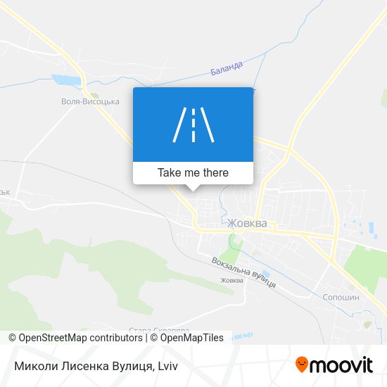 Миколи Лисенка Вулиця map