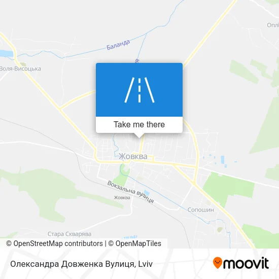 Карта Олександра Довженка Вулиця