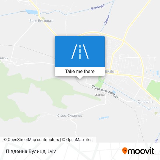 Карта Південна Вулиця