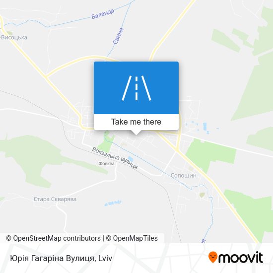 Карта Юрія Гагаріна Вулиця