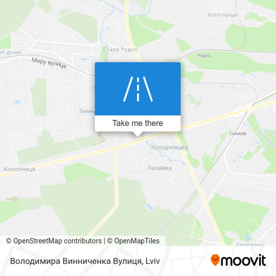 Володимира Винниченка Вулиця map