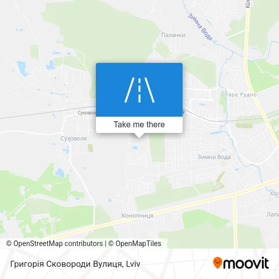 Карта Григорія Сковороди Вулиця