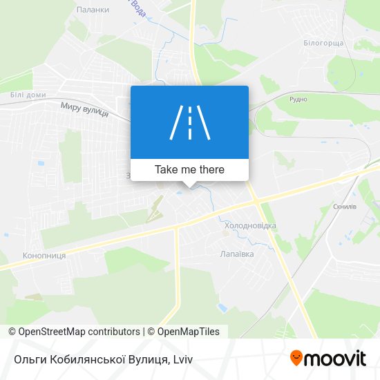 Ольги Кобилянської Вулиця map