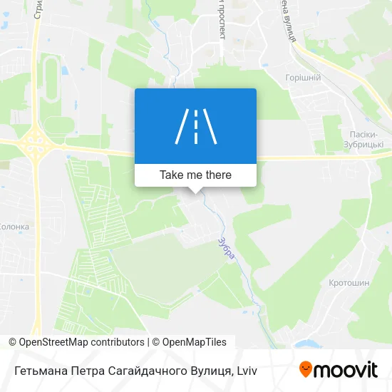 Карта Гетьмана Петра Сагайдачного Вулиця