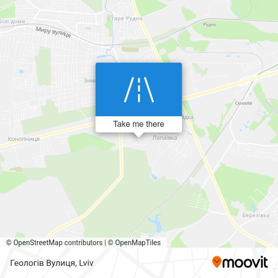 Геологів Вулиця map