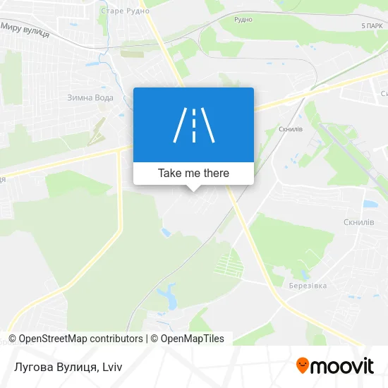 Карта Лугова Вулиця
