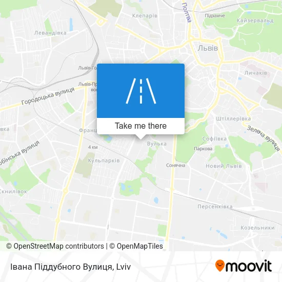 Карта Івана Піддубного Вулиця