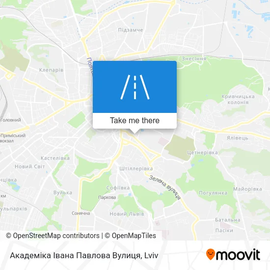 Карта Академіка Івана Павлова Вулиця