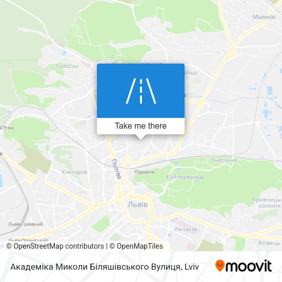 Академіка Миколи Біляшівського Вулиця map