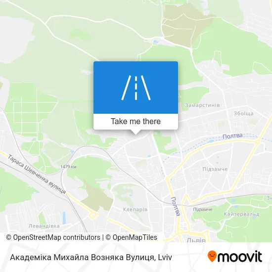 Карта Академіка Михайла Возняка Вулиця